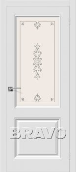 Межкомнатная дверь Скинни-13, П-23 (Белый)