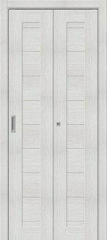 Складная межкомнатная дверь Браво-21, Bianco Veralinga