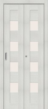 Складная межкомнатная дверь Браво-23, Bianco Veralinga