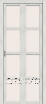 Складная межкомнатная дверь Твигги V4, Bianco Veralinga